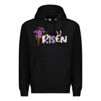 Black easter he is risen matthew 28 6 Premium Hoodie - Jasminsmagicworld