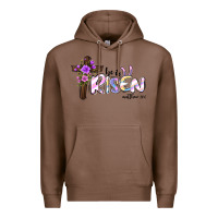 Chestnut easter he is risen matthew 28 6 Premium Hoodie - Jasminsmagicworld