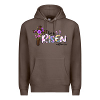 Coffee easter he is risen matthew 28 6 Premium Hoodie - Jasminsmagicworld