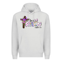 Dove Grey easter he is risen matthew 28 6 Premium Hoodie - Jasminsmagicworld