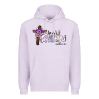Lilac easter he is risen matthew 28 6 Premium Hoodie - Jasminsmagicworld