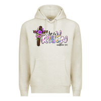 Oatmeal Heather easter he is risen matthew 28 6 Premium Hoodie - Jasminsmagicworld