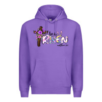 Purple easter he is risen matthew 28 6 Premium Hoodie - Jasminsmagicworld