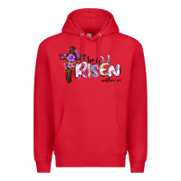Red easter he is risen matthew 28 6 Premium Hoodie - Jasminsmagicworld