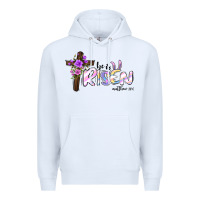 White easter he is risen matthew 28 6 Premium Hoodie - Jasminsmagicworld