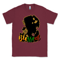Burgundy Blessed black history Classic Tee - HowdyJamesFarm