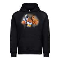 Black Sneaker and heel afro woman Urban Hoodie - RanaPortraitStore