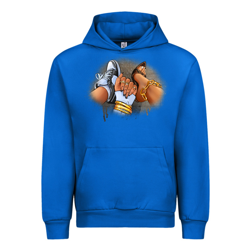 Sneaker And Heel Afro Woman Urban Hoodie by RanaPortraitStore | Teevron