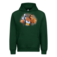 Forest Green Sneaker and heel afro woman Urban Hoodie - RanaPortraitStore