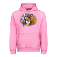 Fuchsia Pink Sneaker and heel afro woman Urban Hoodie - RanaPortraitStore