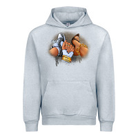 Heather Grey Sneaker and heel afro woman Urban Hoodie - RanaPortraitStore