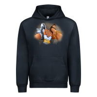 Navy Sneaker and heel afro woman Urban Hoodie - RanaPortraitStore