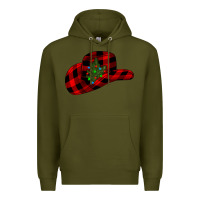 Army Green cowboy christmas Premium Hoodie - CowhideDigitalArt
