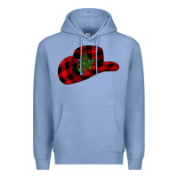 Colony Blue cowboy christmas Premium Hoodie - CowhideDigitalArt