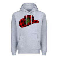 Heather Grey cowboy christmas Premium Hoodie - CowhideDigitalArt