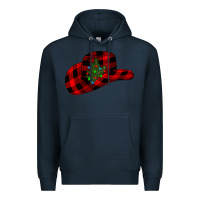 Navy cowboy christmas Premium Hoodie - CowhideDigitalArt