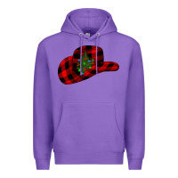Purple cowboy christmas Premium Hoodie - CowhideDigitalArt