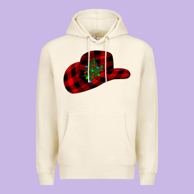 Cowboy Christmas Premium Hoodie Designed By Cowhidedigitalart