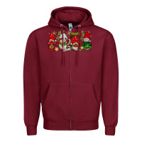 Burgundy christmas mexican gnomies coffee Zipper Hoodie - JahusDesignShop