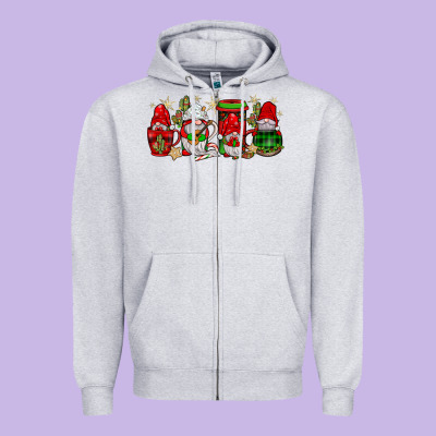 Christmas Mexican Gnomies Coffee Zipper Hoodie Designed By Jahusdesignshop