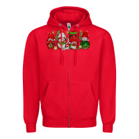 Red christmas mexican gnomies coffee Zipper Hoodie - JahusDesignShop