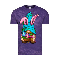 Cloud Purple Easter Wicker Basket Gnome Vintage Tee - BundleAndBundleShop