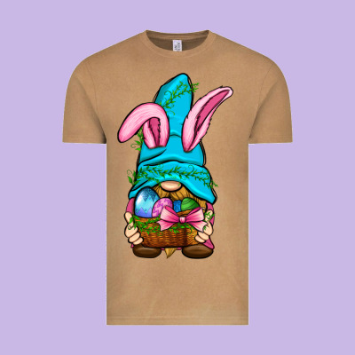 Easter Wicker Basket Gnome Vintage Tee Designed By Bundleandbundleshop