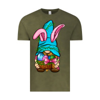 Vintage Olive Easter Wicker Basket Gnome Vintage Tee - BundleAndBundleShop
