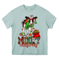 Arona mooey christmas holstein cow Heavy Core Tee - CowGirlArtShop