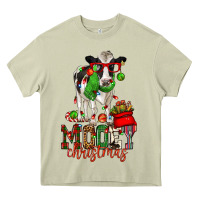 Mossy mooey christmas holstein cow Heavy Core Tee - CowGirlArtShop