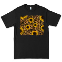 Black leopard sunflowers background Premium Tee - RanaPortraitStore