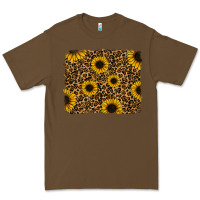 Cacao leopard sunflowers background Premium Tee - RanaPortraitStore