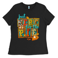 Black Just Here For The Pie Ladies Tee - FaDigitalArtStudio