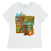White Just Here For The Pie Ladies Tee - FaDigitalArtStudio