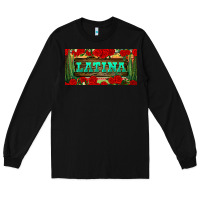 Black latina license plate Long Sleeve Tee - BundleAndBundleShop