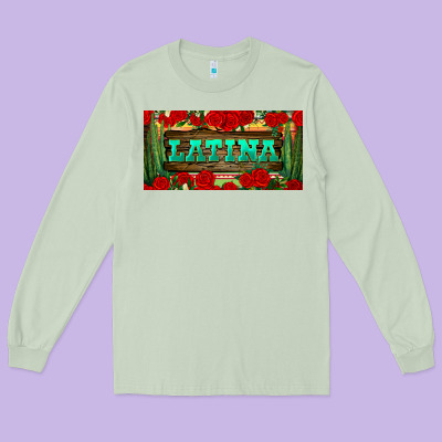 Latina License Plate Long Sleeve Tee Designed By Bundleandbundleshop