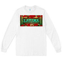 White latina license plate Long Sleeve Tee - BundleAndBundleShop