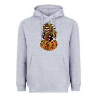 Heather Grey leopard pumpkin polka dot sunflower Heavyweight Hoodie - JahusDesignShop
