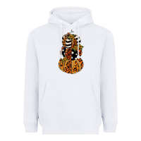 White leopard pumpkin polka dot sunflower Heavyweight Hoodie - JahusDesignShop