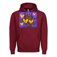 Burgundy team spirit color purple and gold Zipper Hoodie - JahusDesignShop