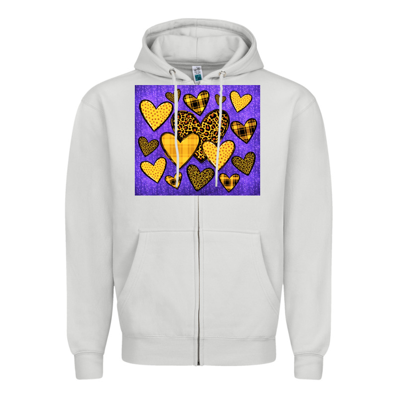 Team Spirit Color Purple And Gold Zipper Hoodie by JahusDesignShop | Teevron