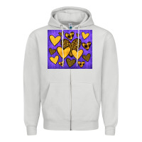Dove Grey team spirit color purple and gold Zipper Hoodie - JahusDesignShop
