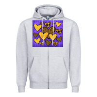 Heather Grey team spirit color purple and gold Zipper Hoodie - JahusDesignShop