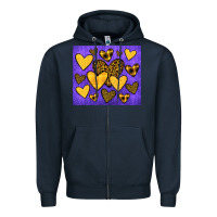 Navy team spirit color purple and gold Zipper Hoodie - JahusDesignShop