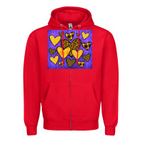 Red team spirit color purple and gold Zipper Hoodie - JahusDesignShop