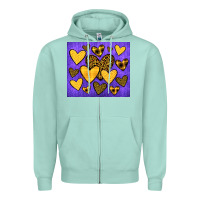 Seafoam team spirit color purple and gold Zipper Hoodie - JahusDesignShop