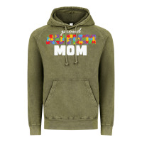 Vintage Olive LIL Autism Mom Vintage Hoodie - CowhideDigitalArt
