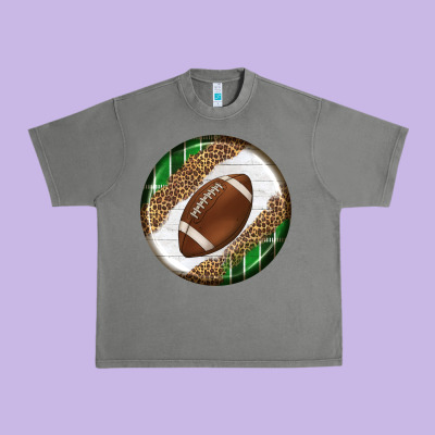 American Football Round Carrings 2 Urban Heavy Tee Designed By Bundleandbundleshop