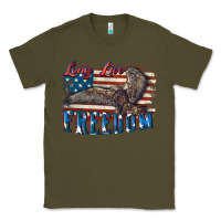 Army Green Long live freedom 4th of july Classic Tee - CowGirlArtShop