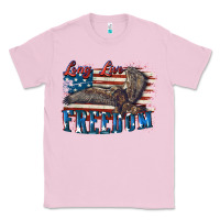 Bubblegum Pink Long live freedom 4th of july Classic Tee - CowGirlArtShop